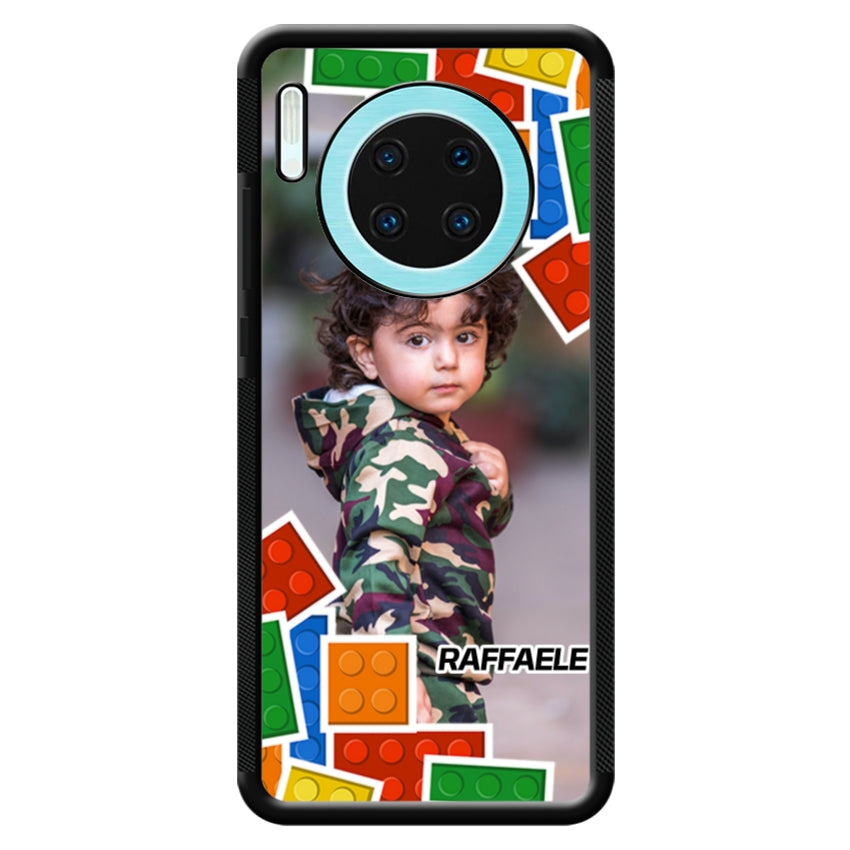 Cover Personalizzata con Frame Lego e Nome - Huawei e Honor customall