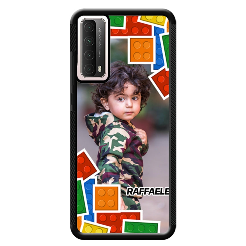 Cover Personalizzata con Frame Lego e Nome - Huawei e Honor customall