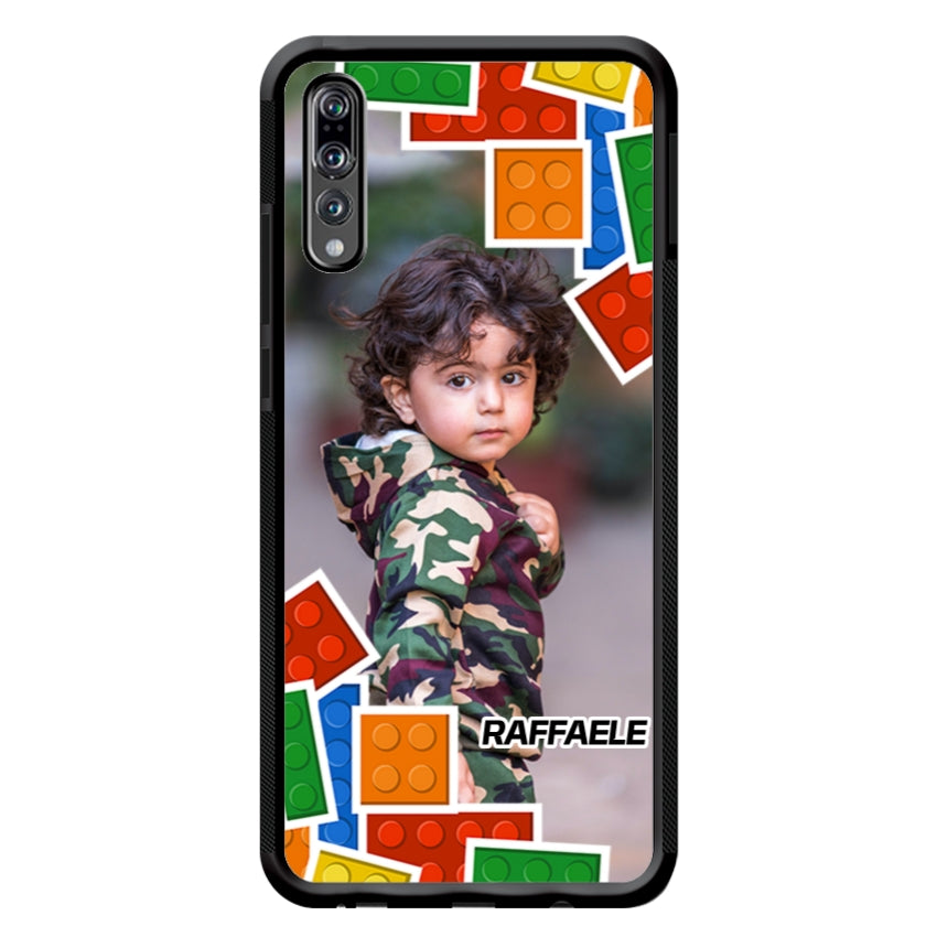 Cover Personalizzata con Frame Lego e Nome - Huawei e Honor customall