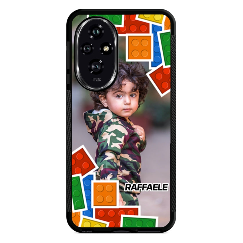 Cover Personalizzata con Frame Lego e Nome - Huawei e Honor customall