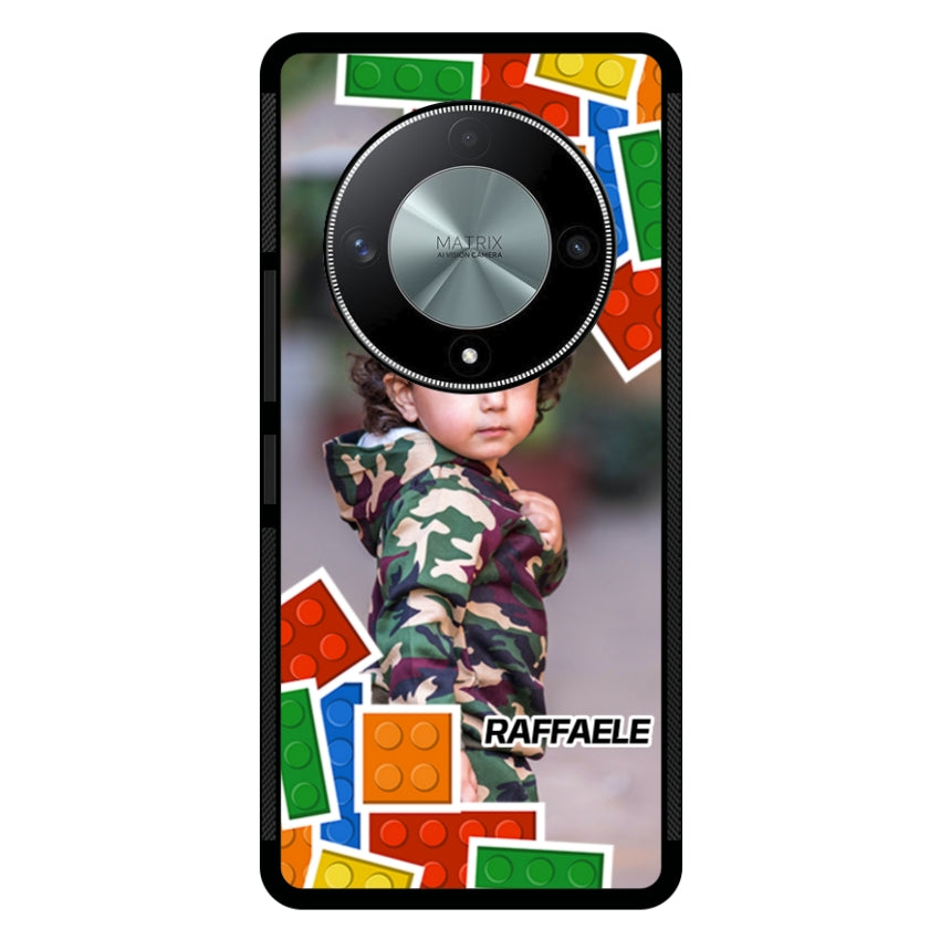 Cover Personalizzata con Frame Lego e Nome - Huawei e Honor customall