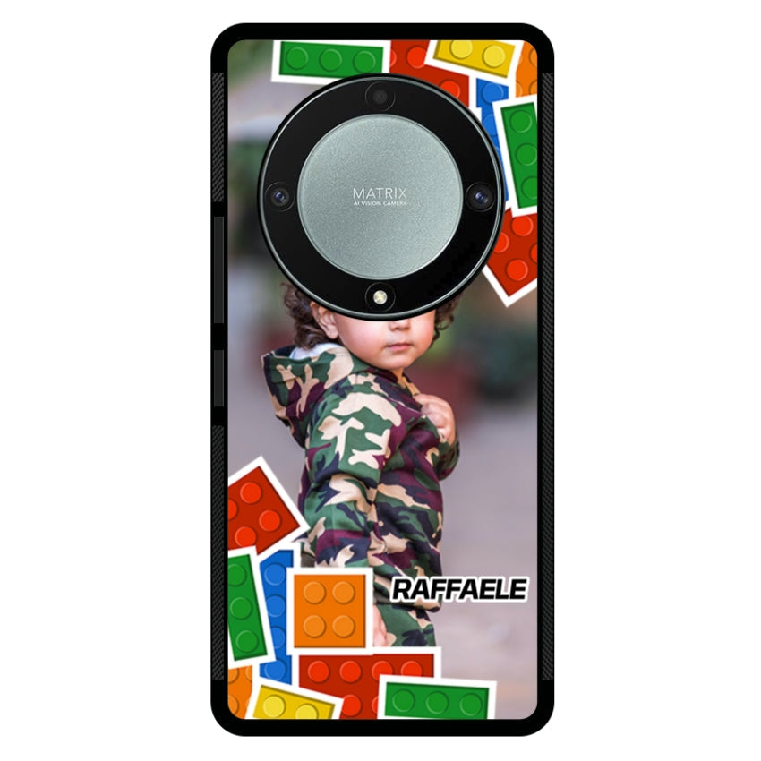 Cover Personalizzata con Frame Lego e Nome - Huawei e Honor customall