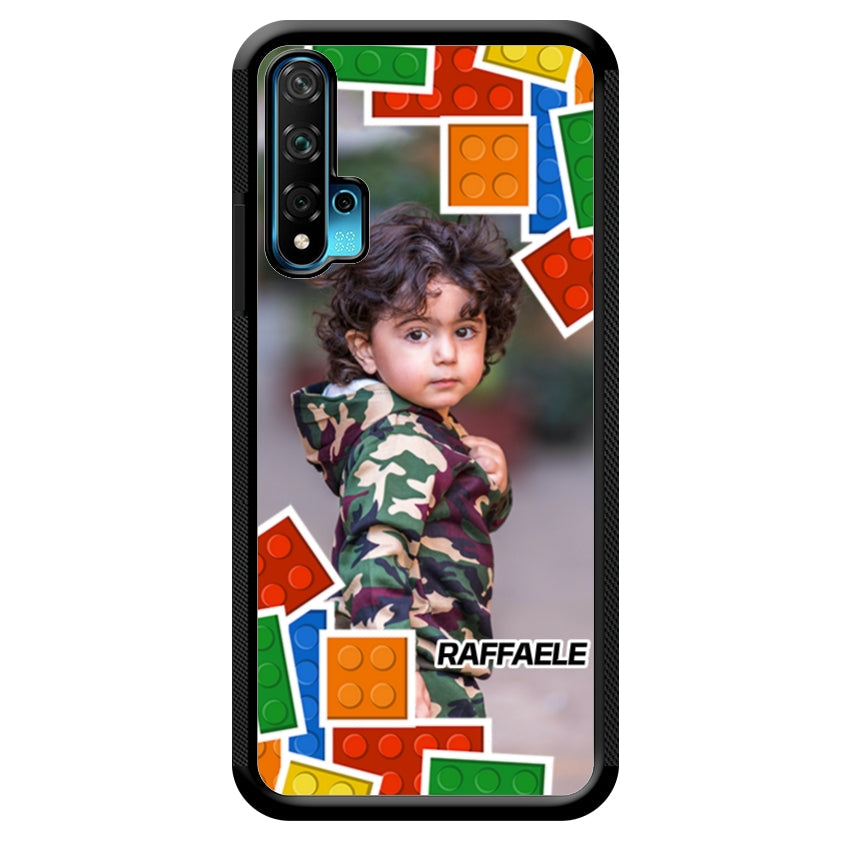 Cover Personalizzata con Frame Lego e Nome - Huawei e Honor customall