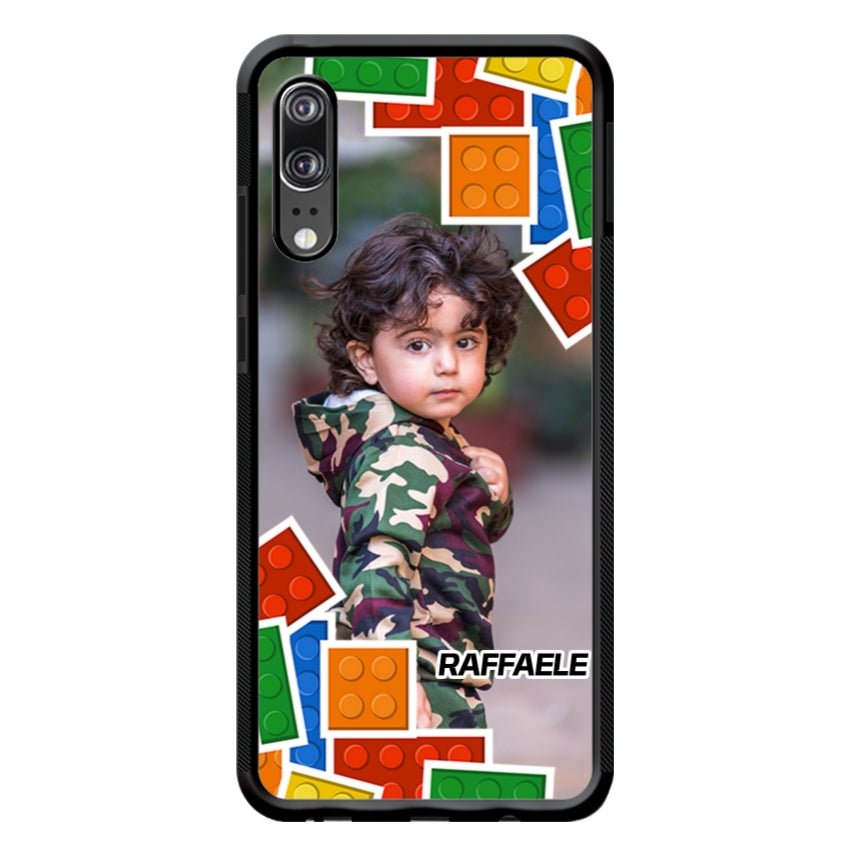 Cover Personalizzata con Frame Lego e Nome - Huawei e Honor customall