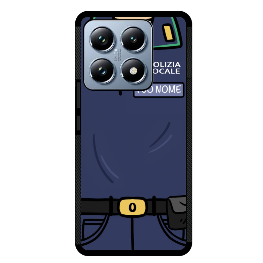 Cover con Nome Divisa Polizia Locale- Xiaomi, Redmi e Poco