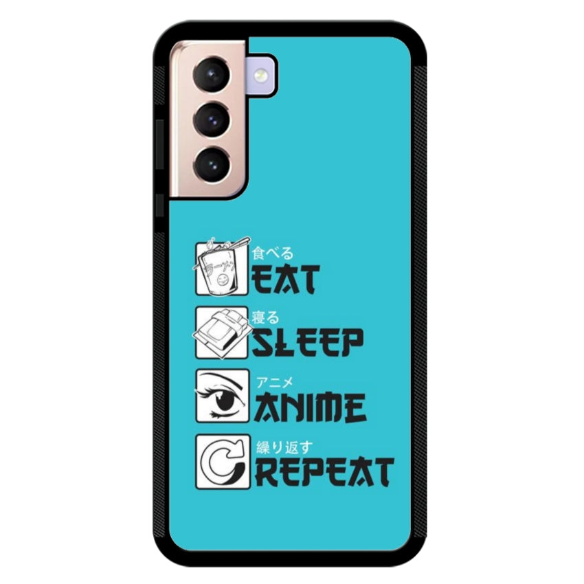 Cover IF15 Eat Sleep Anime Repeat - Samsung customall