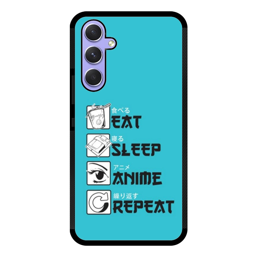 Cover IF15 Eat Sleep Anime Repeat - Samsung customall