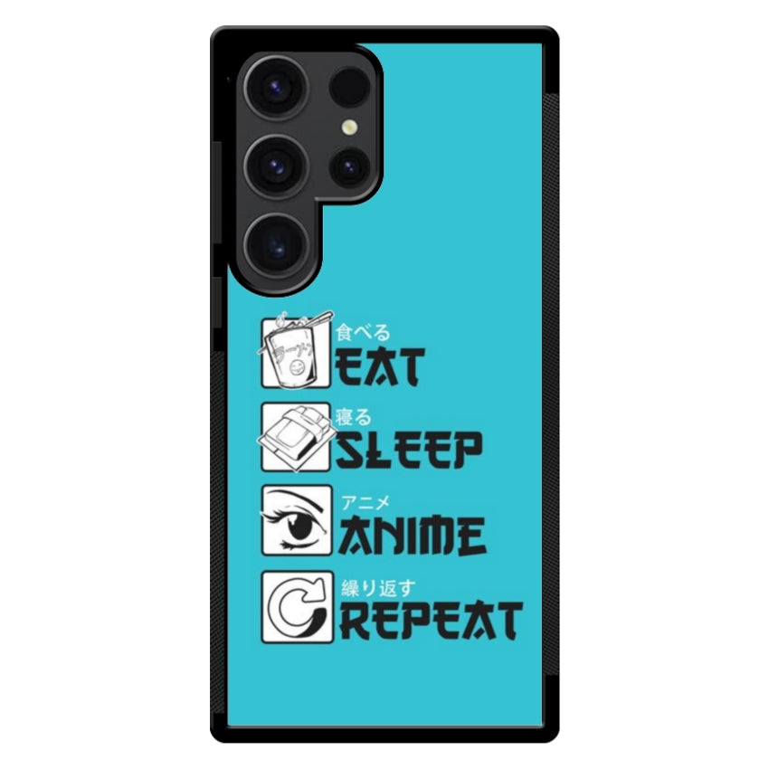 Cover IF15 Eat Sleep Anime Repeat - Samsung customall