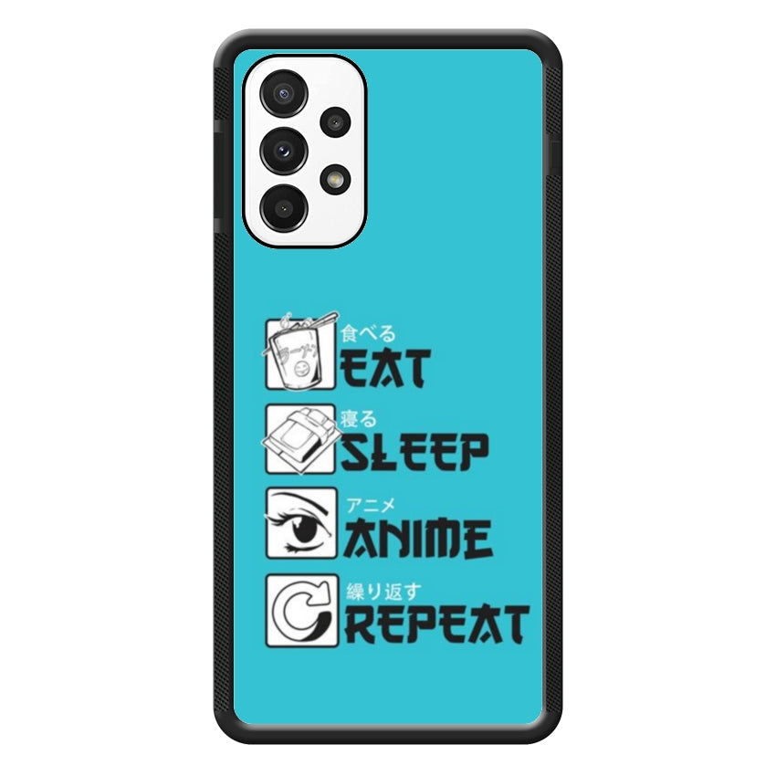 Cover IF15 Eat Sleep Anime Repeat - Samsung customall