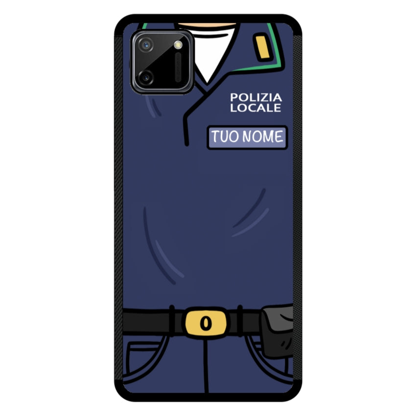 Cover con Nome Divisa Polizia Locale - Realme