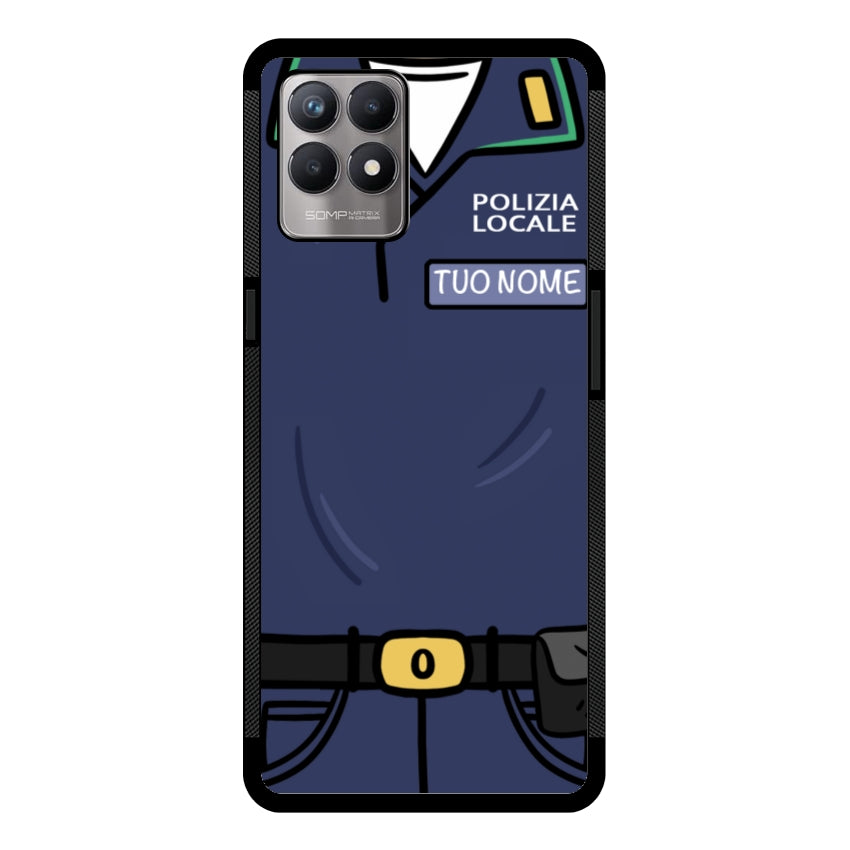 Cover con Nome Divisa Polizia Locale - Realme