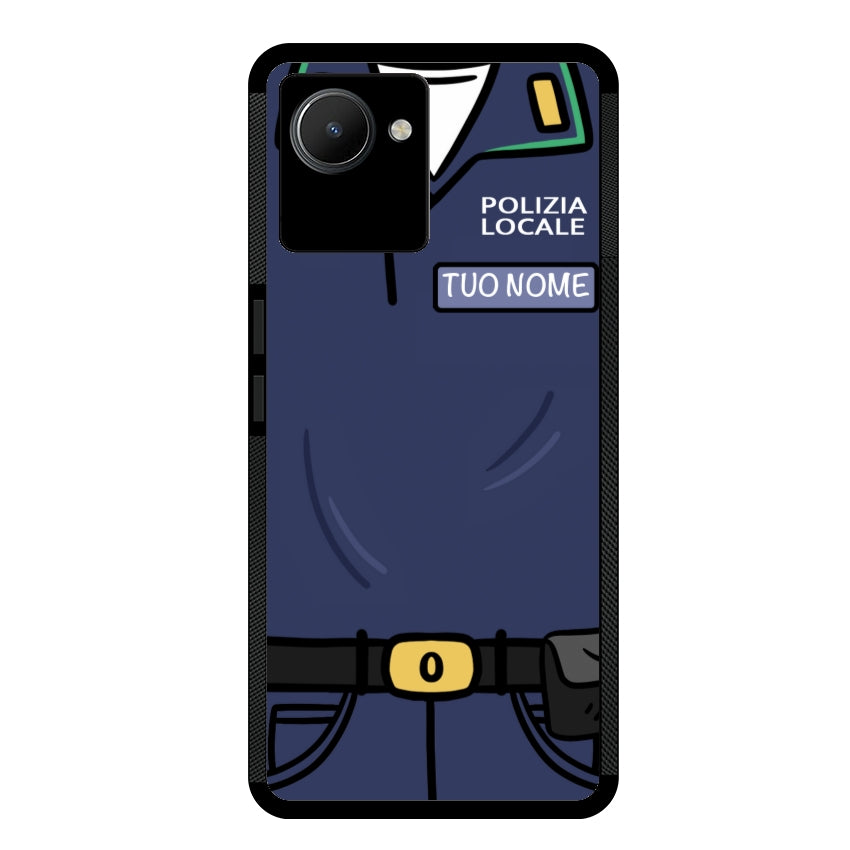 Cover con Nome Divisa Polizia Locale - Realme