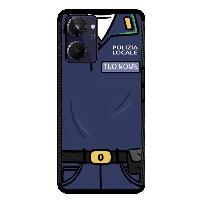 Cover con Nome Divisa Polizia Locale - Realme