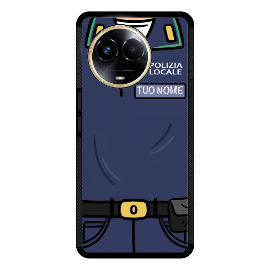 Cover con Nome Divisa Polizia Locale - Realme