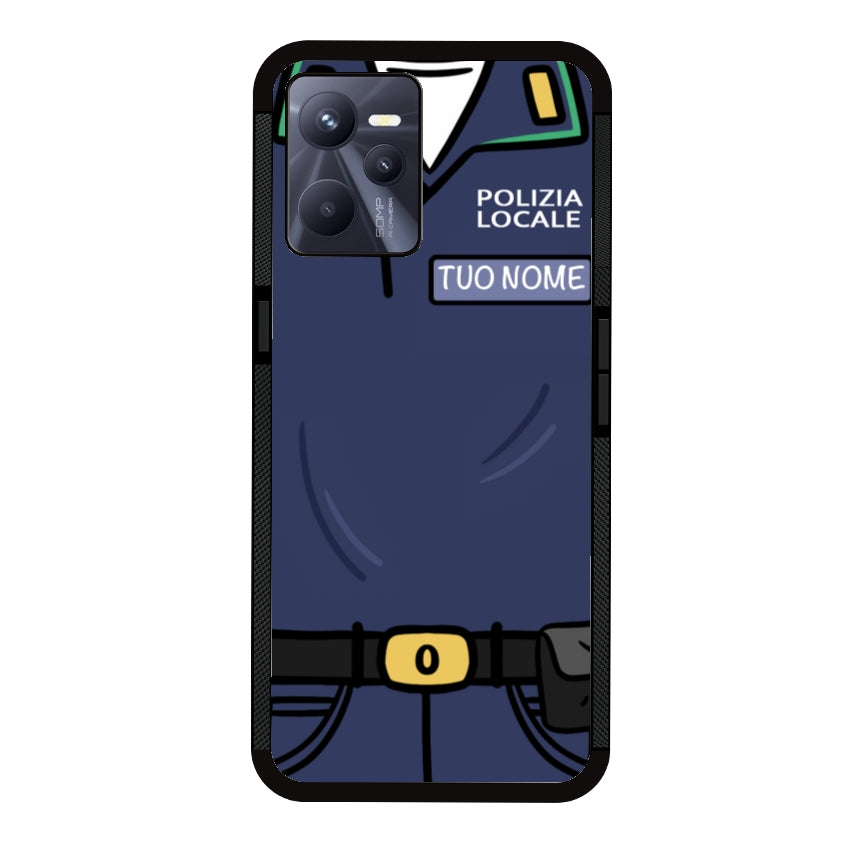 Cover con Nome Divisa Polizia Locale - Realme