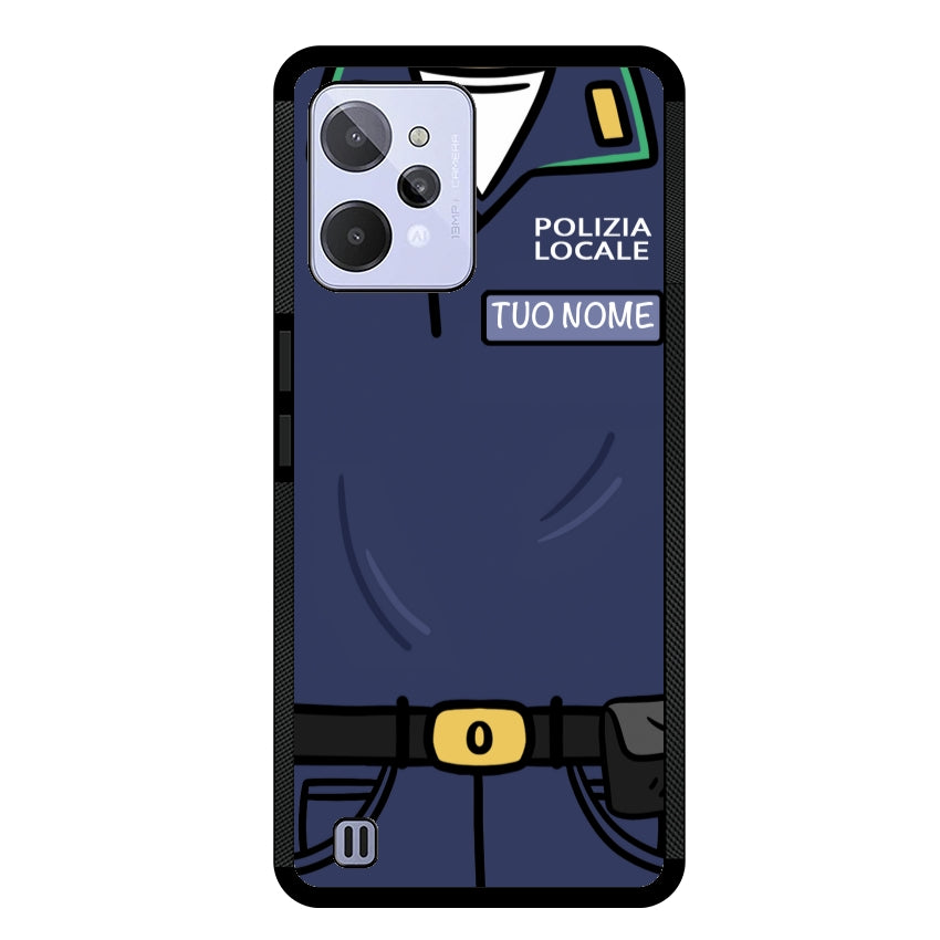 Cover con Nome Divisa Polizia Locale - Realme