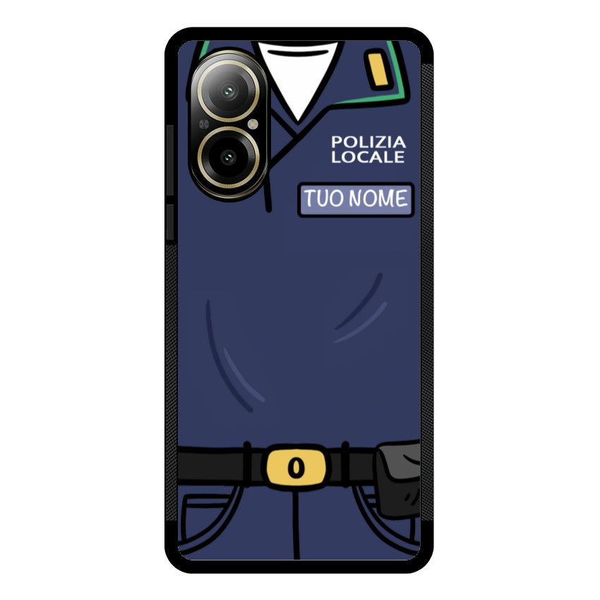 Cover con Nome Divisa Polizia Locale - Realme