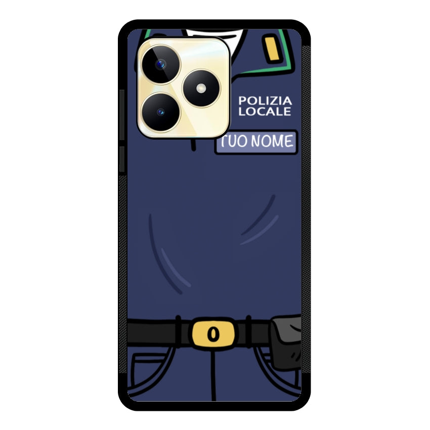 Cover con Nome Divisa Polizia Locale - Realme