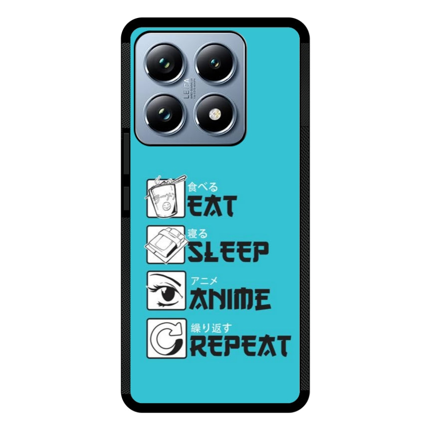 Cover IF15 Eat Sleep Anime Repeat - Xiaomi, Redmi e Poco customall