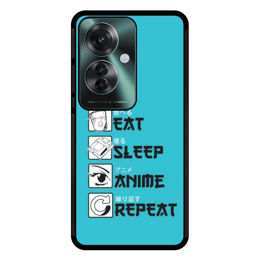 Cover IF15 Eat Sleep Anime Repeat - Oppo customall