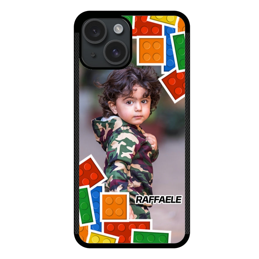 Cover Personalizzata con Frame Lego e Nome - Apple customall