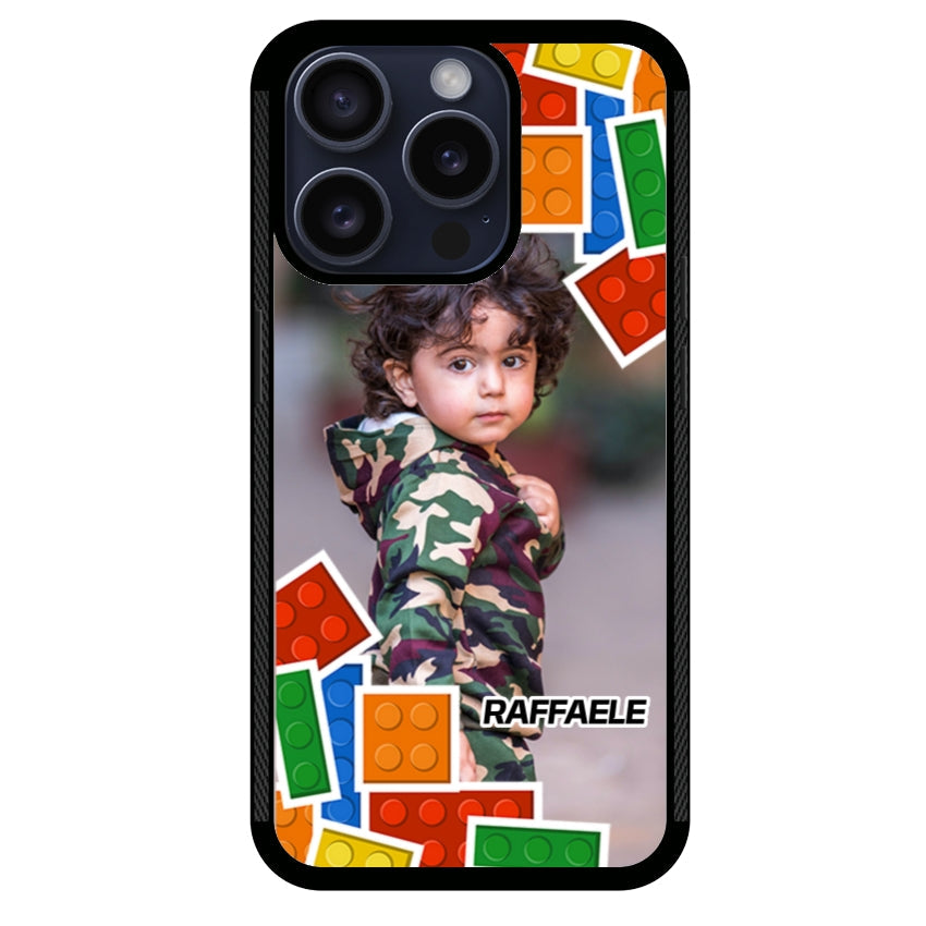 Cover Personalizzata con Frame Lego e Nome - Apple customall