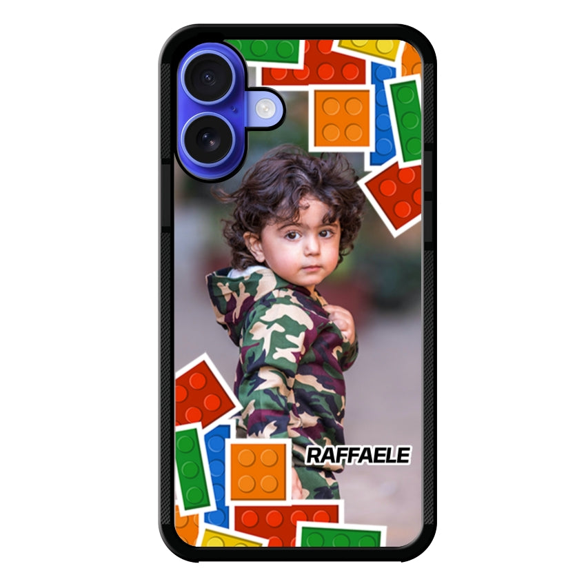 Cover Personalizzata con Frame Lego e Nome - Apple customall