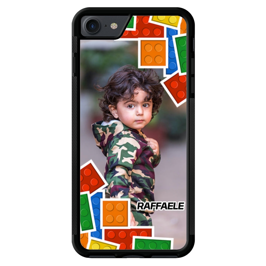 Cover Personalizzata con Frame Lego e Nome - Apple customall