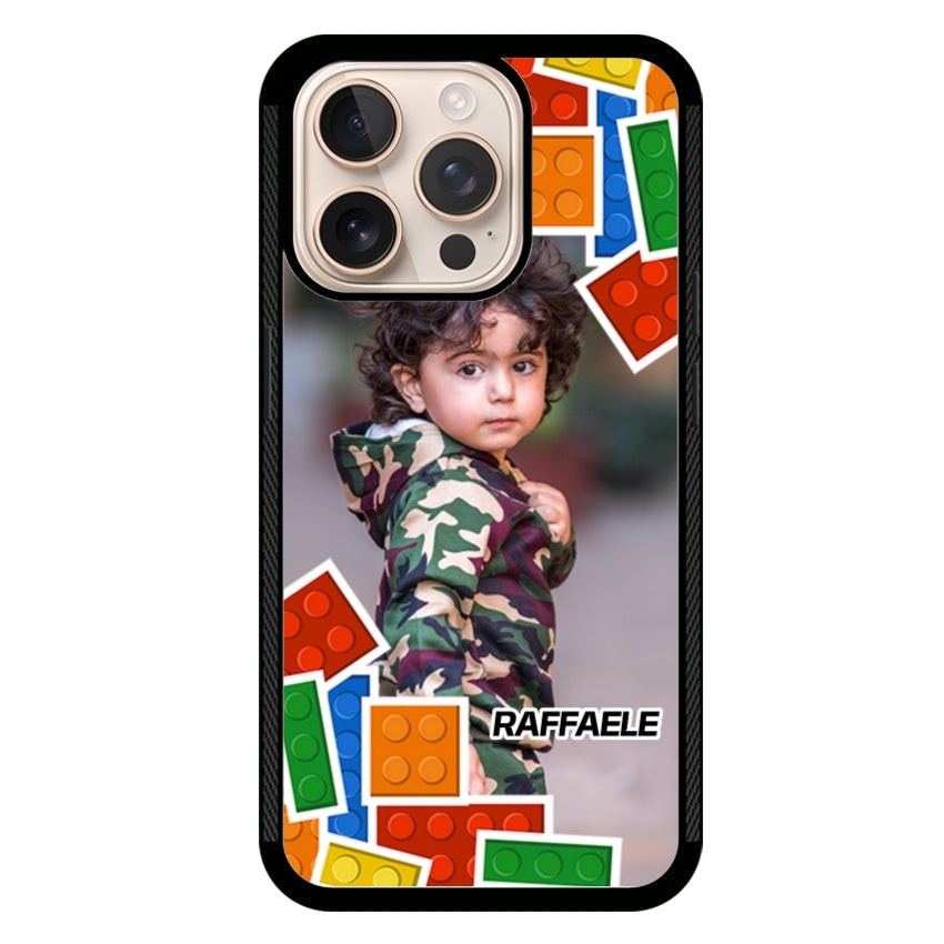 Cover Personalizzata con Frame Lego e Nome - Apple customall