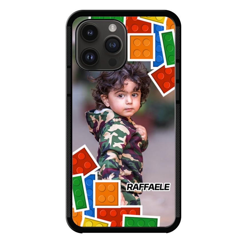 Cover Personalizzata con Frame Lego e Nome - Apple customall