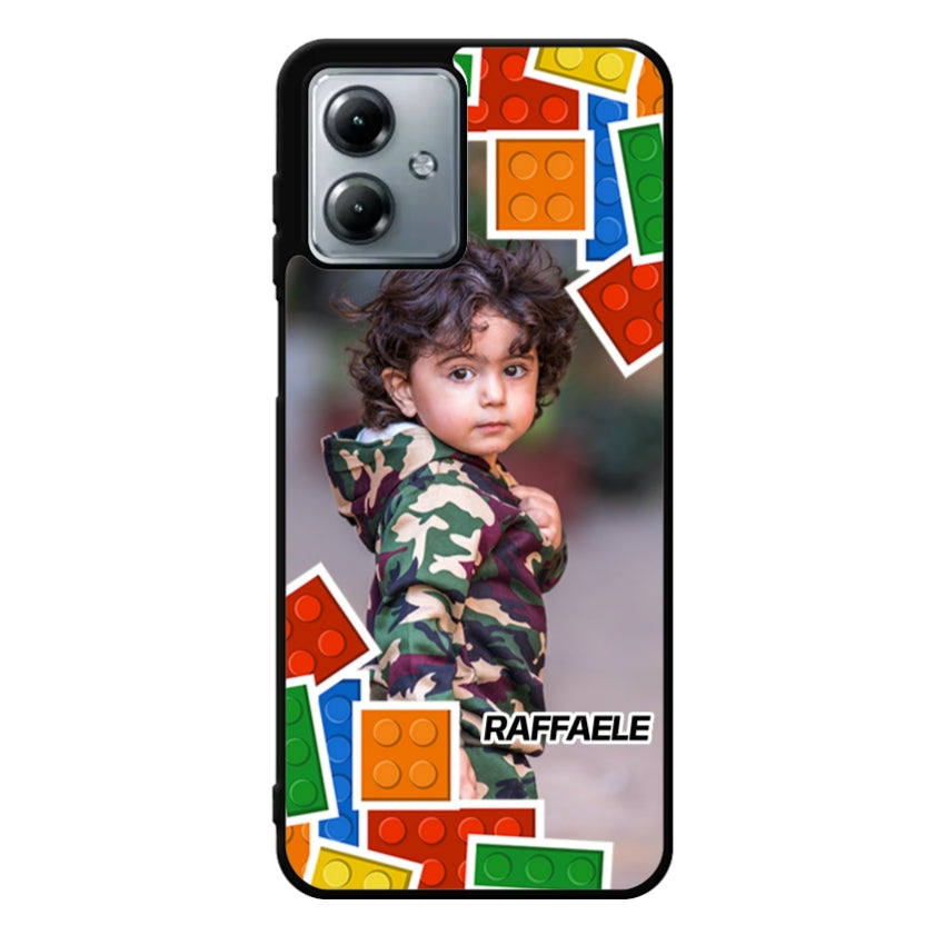 Cover Personalizzata con Frame Lego e Nome - Motorola customall