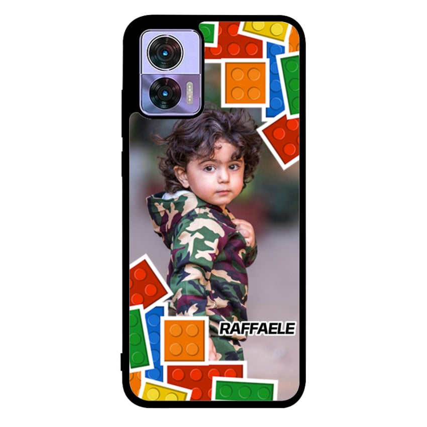 Cover Personalizzata con Frame Lego e Nome - Motorola customall