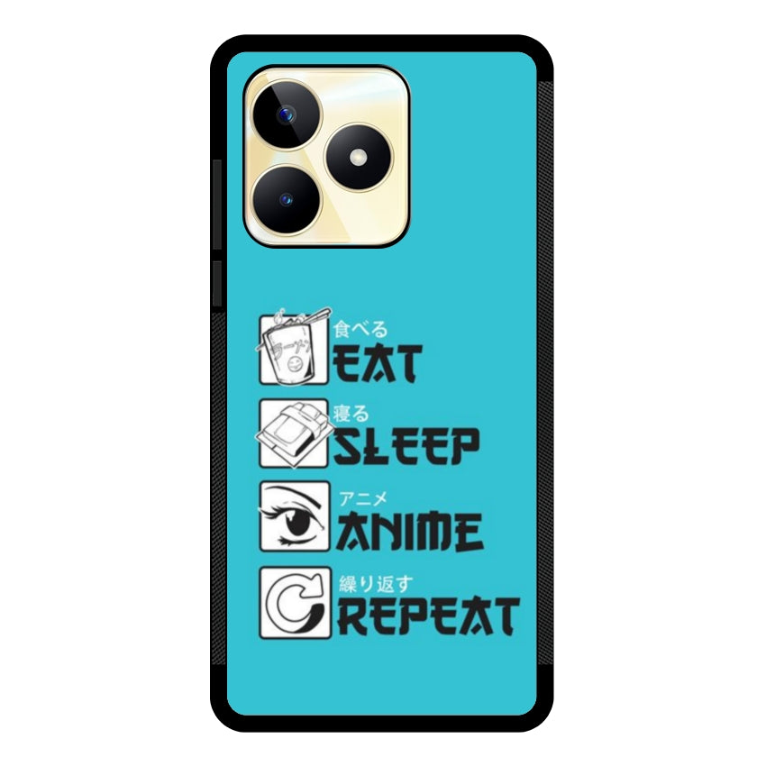 Cover IF15 Eat Sleep Anime Repeat - Realme customall