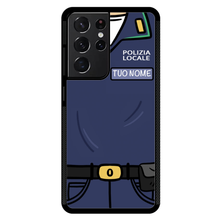 Cover con Nome Divisa Polizia Locale - Samsung