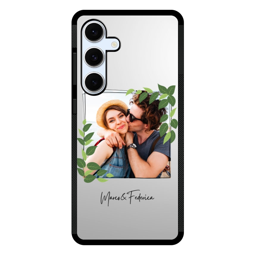 Cover Personalizzata Frame Foglie - Samsung