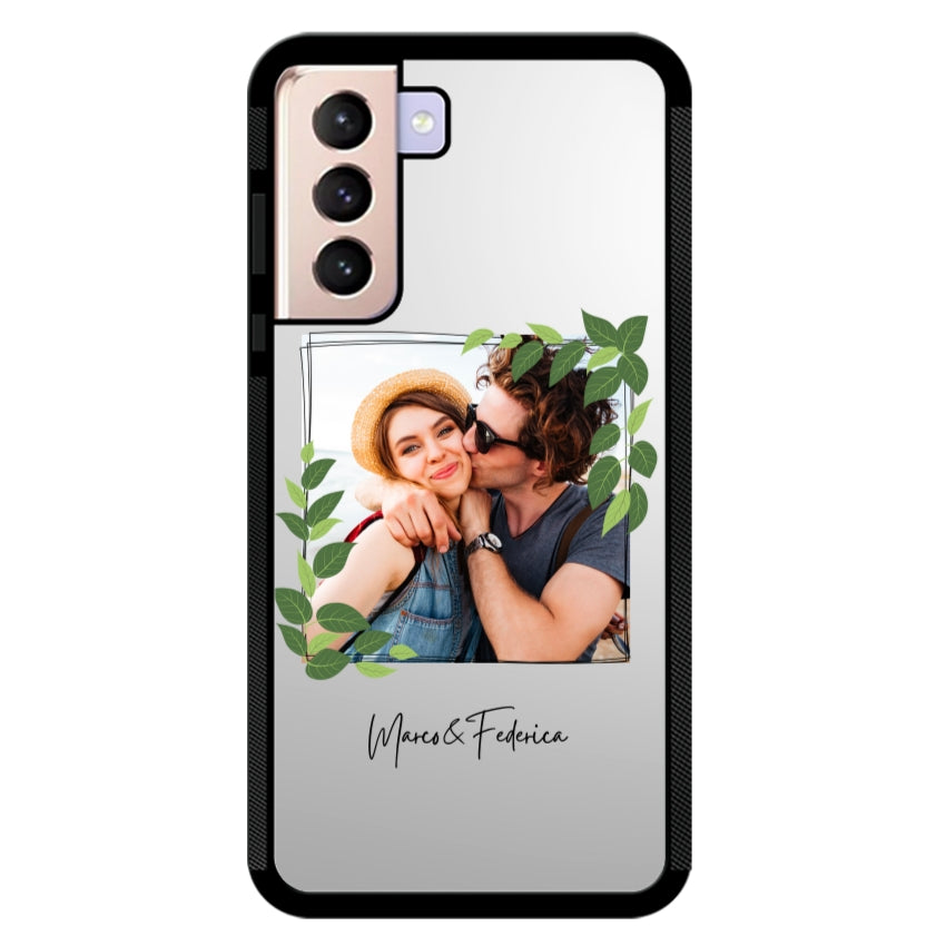 Cover Personalizzata Frame Foglie - Samsung