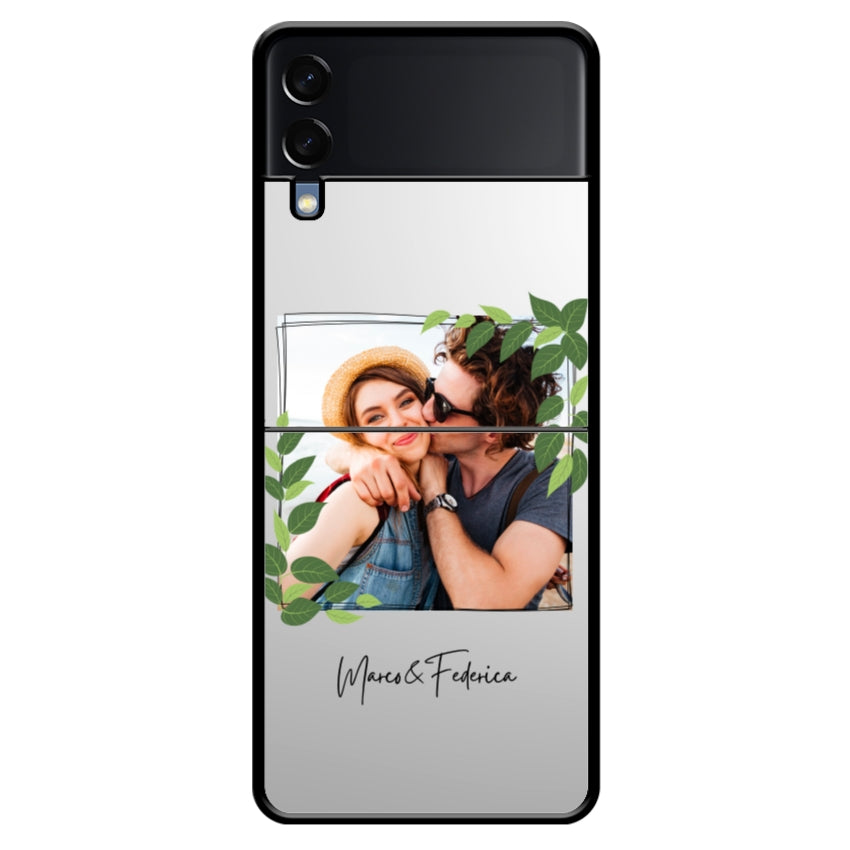 Cover Personalizzata Frame Foglie - Samsung