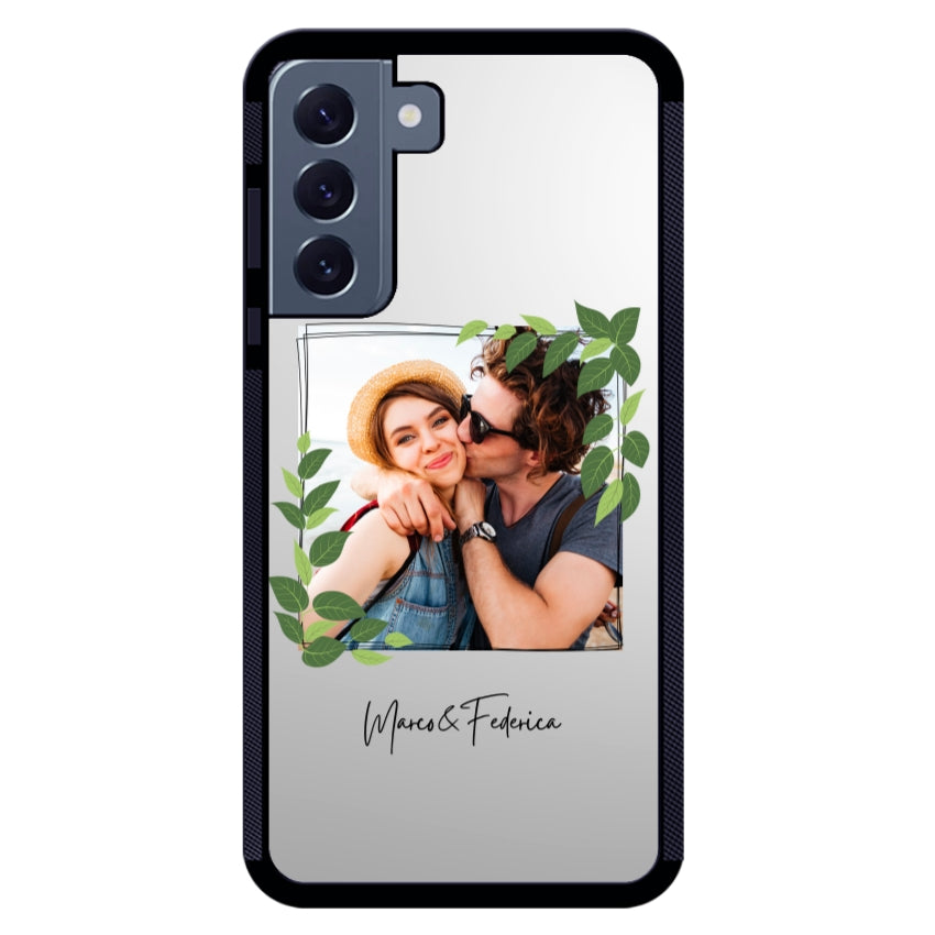 Cover Personalizzata Frame Foglie - Samsung