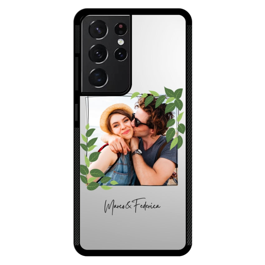 Cover Personalizzata Frame Foglie - Samsung