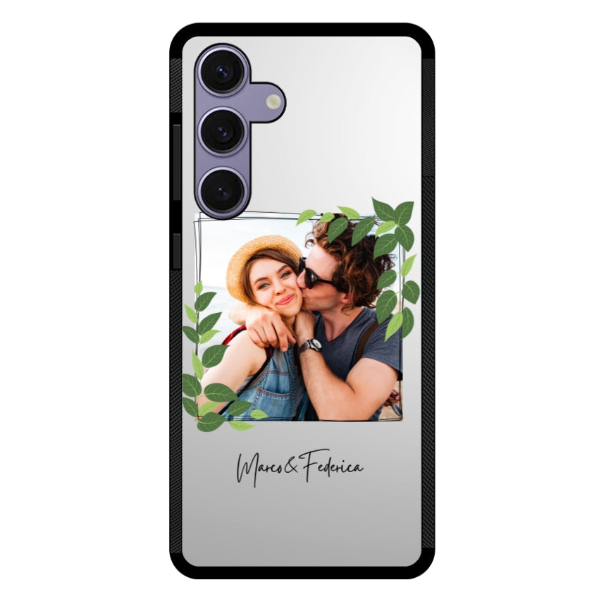 Cover Personalizzata Frame Foglie - Samsung