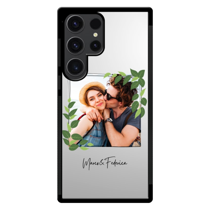 Cover Personalizzata Frame Foglie - Samsung