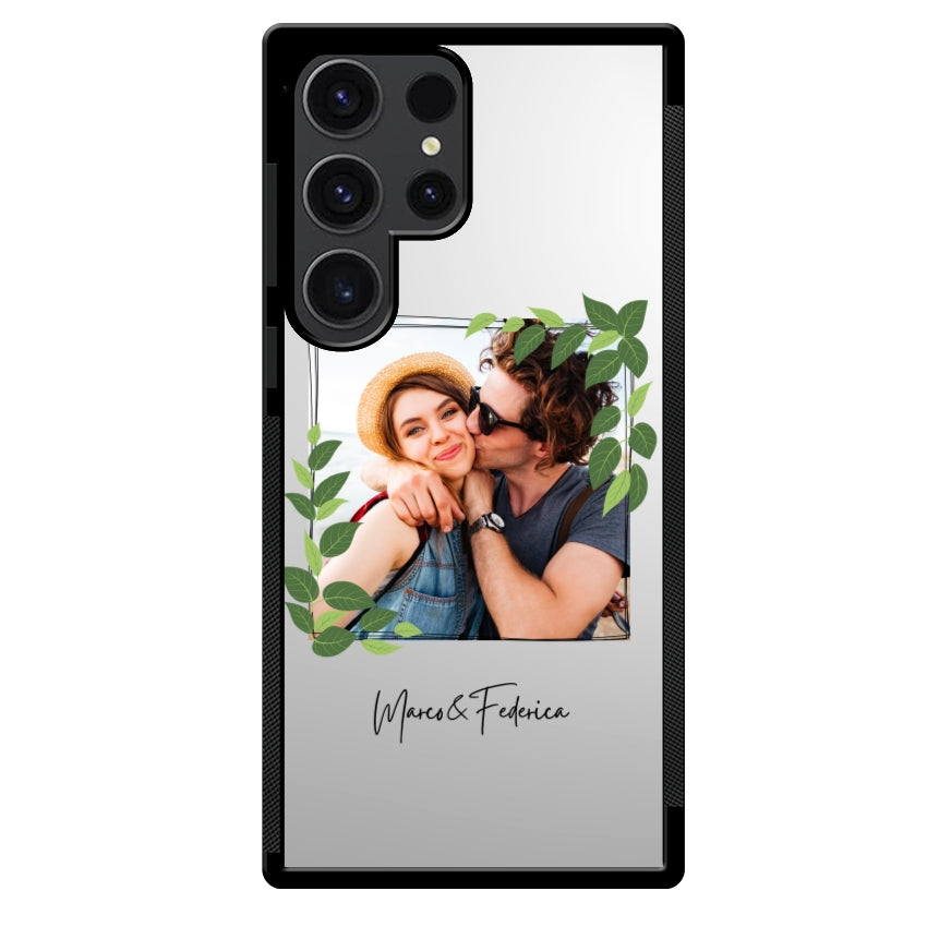 Cover Personalizzata Frame Foglie - Samsung