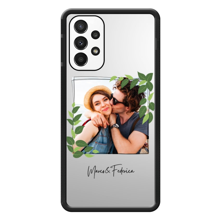 Cover Personalizzata Frame Foglie - Samsung
