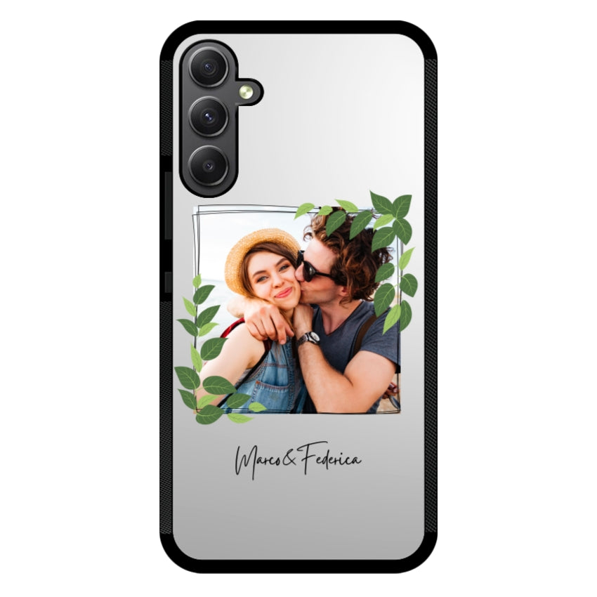 Cover Personalizzata Frame Foglie - Samsung