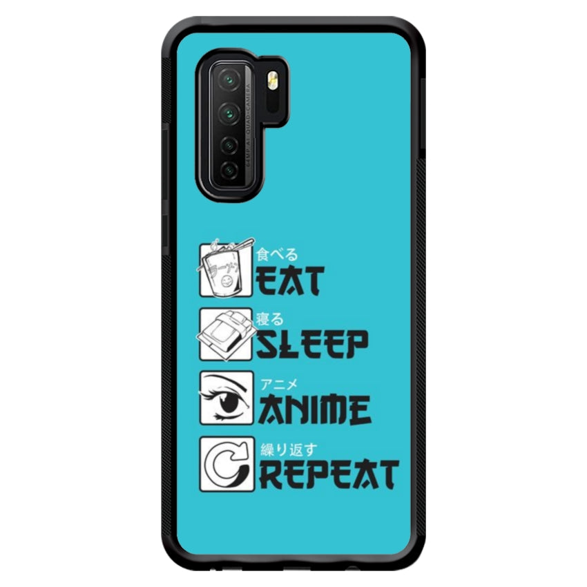 Cover IF15 Eat Sleep Anime Repeat - Huawei e Honor customall