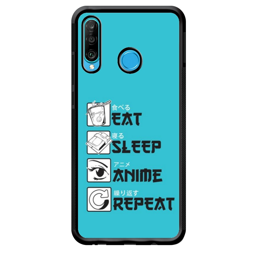 Cover IF15 Eat Sleep Anime Repeat - Huawei e Honor customall