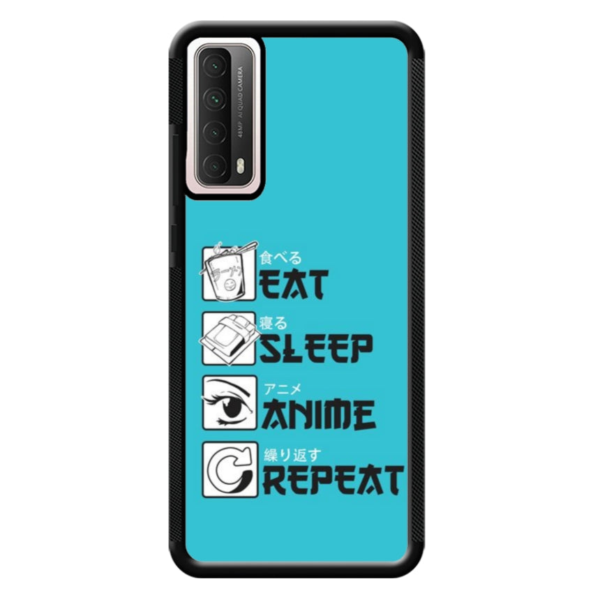 Cover IF15 Eat Sleep Anime Repeat - Huawei e Honor customall