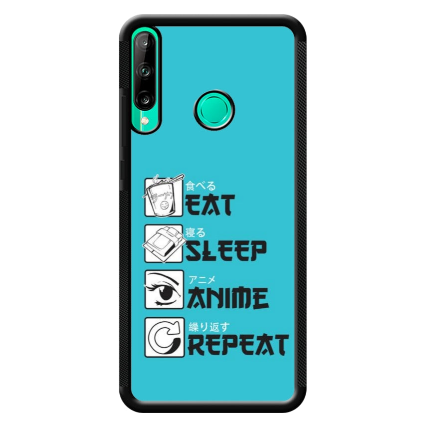 Cover IF15 Eat Sleep Anime Repeat - Huawei e Honor customall