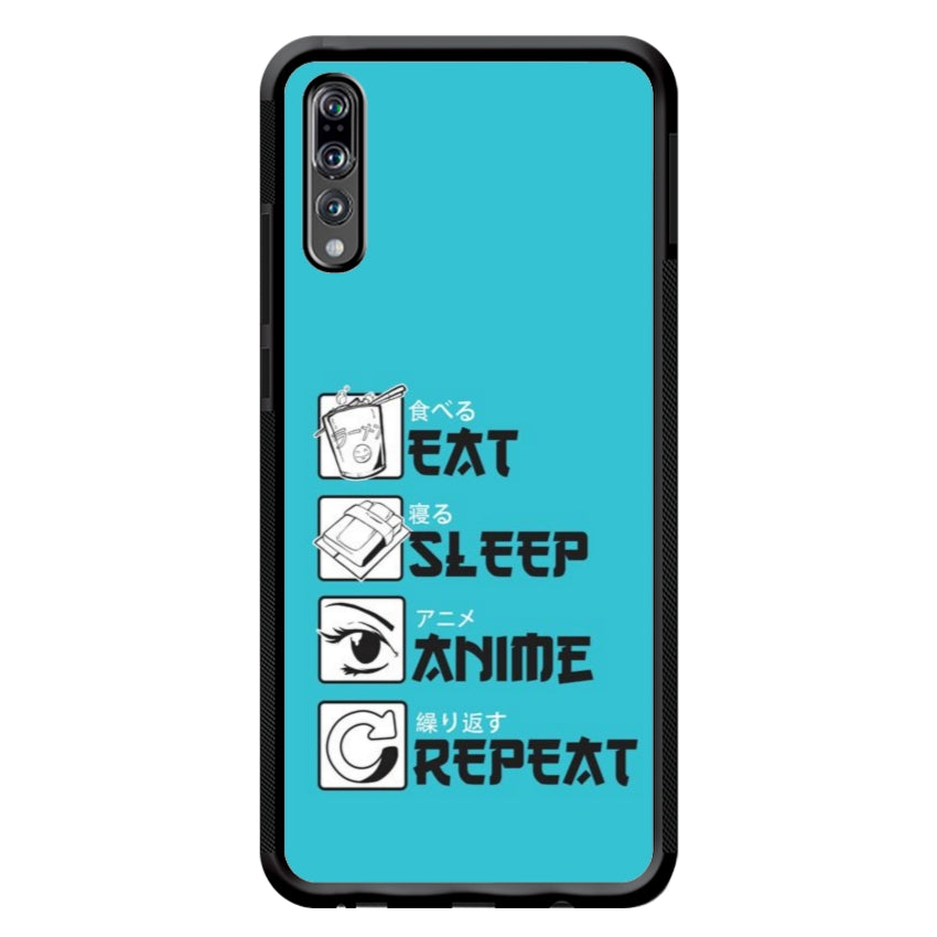 Cover IF15 Eat Sleep Anime Repeat - Huawei e Honor customall