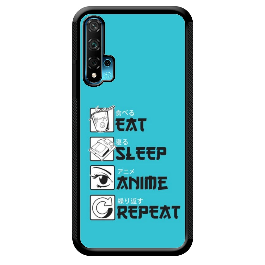 Cover IF15 Eat Sleep Anime Repeat - Huawei e Honor customall